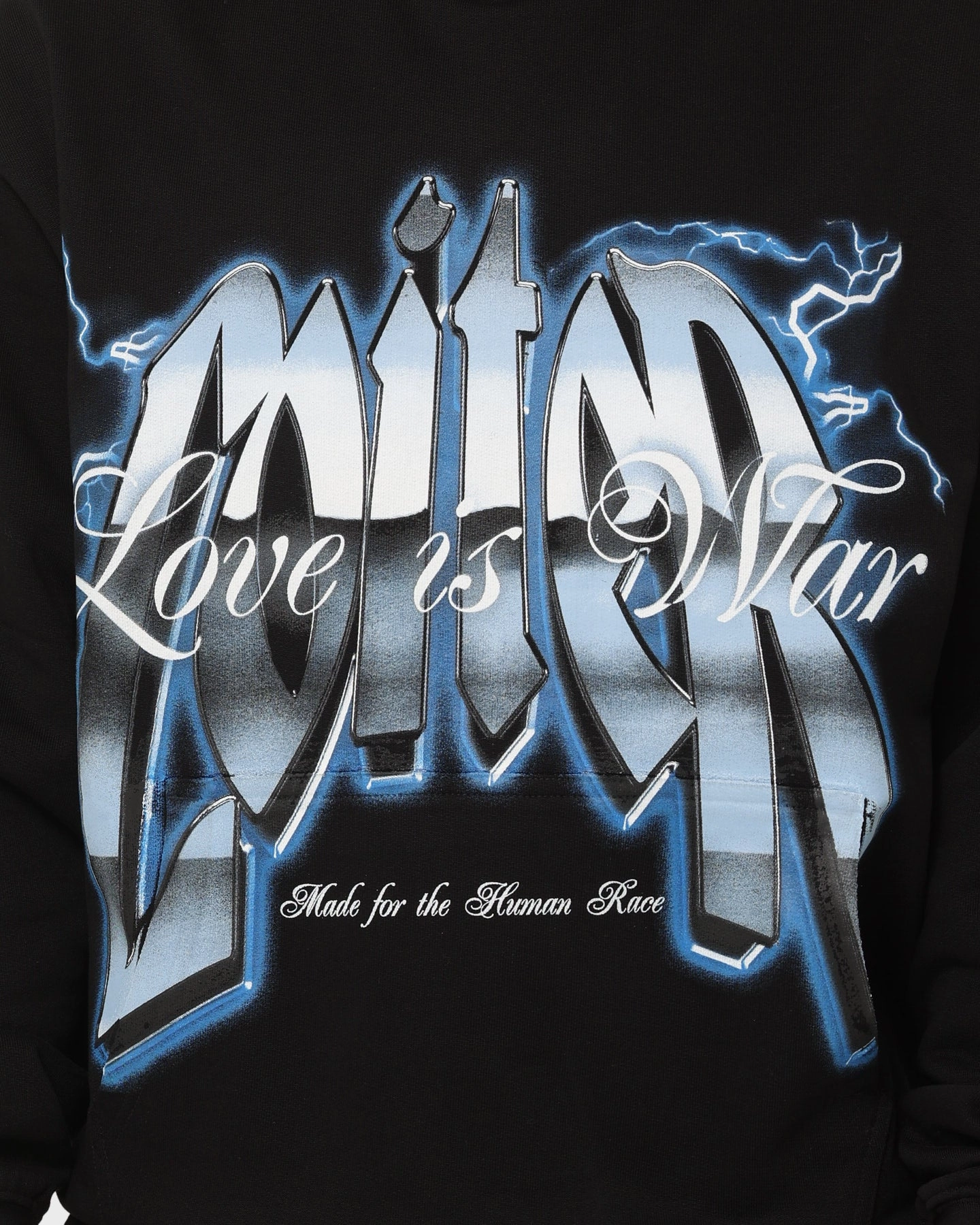 FullLengthZip Loiter Love Is War Hoodie Black