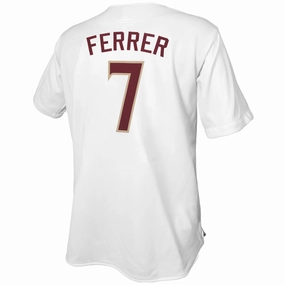 Retro Brand Jaime Ferrer #7 Baseball Jersey - White Non Slip Collar