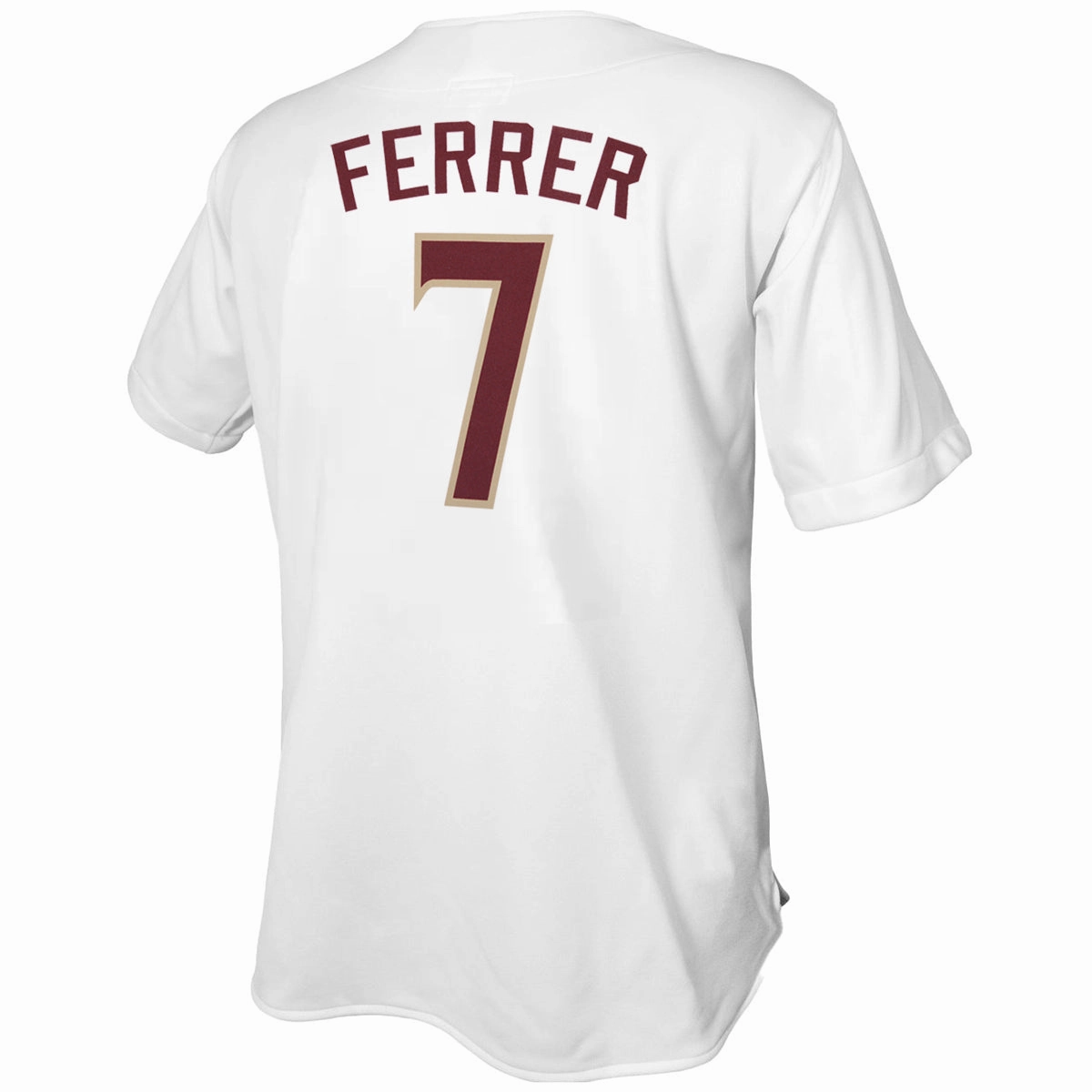 Retro Brand Jaime Ferrer #7 Baseball Jersey - White Quick Action Yarn Dye Technique