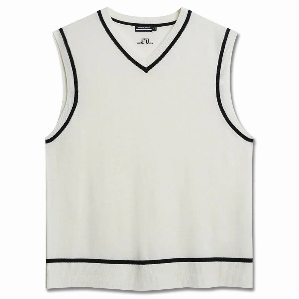 Non Irritating Edges Corrosion resistant J.Lindeberg Fraser Knitte Golf Vest White - WI23 Men