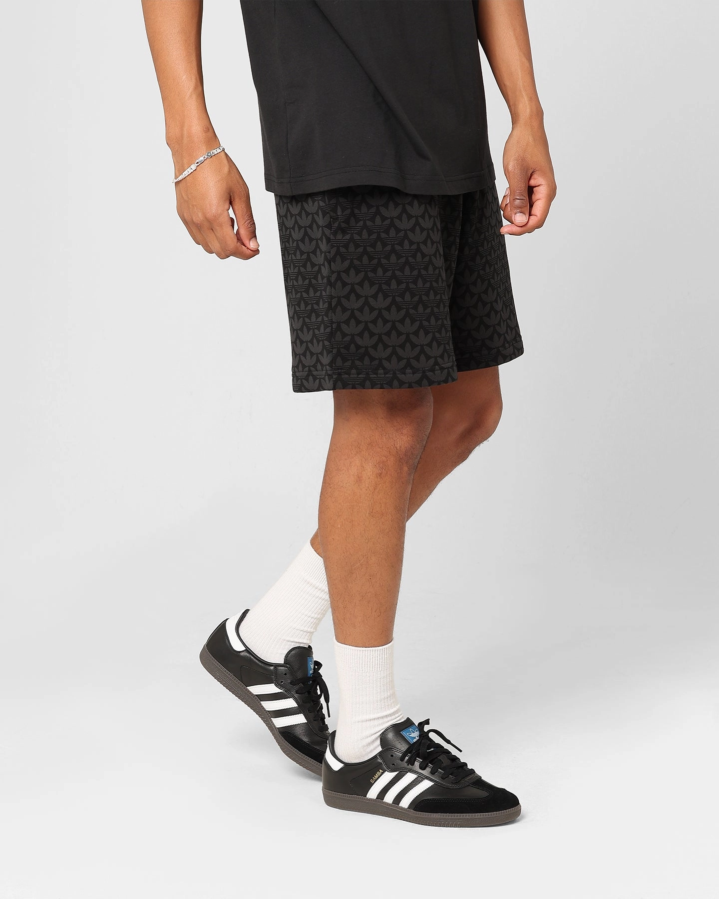 Sporty Casual Adidas Graphics Monogram Shorts Black
