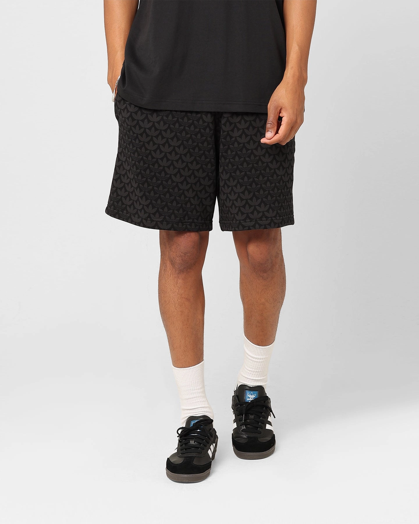 Adidas Graphics Monogram Shorts Black young adults