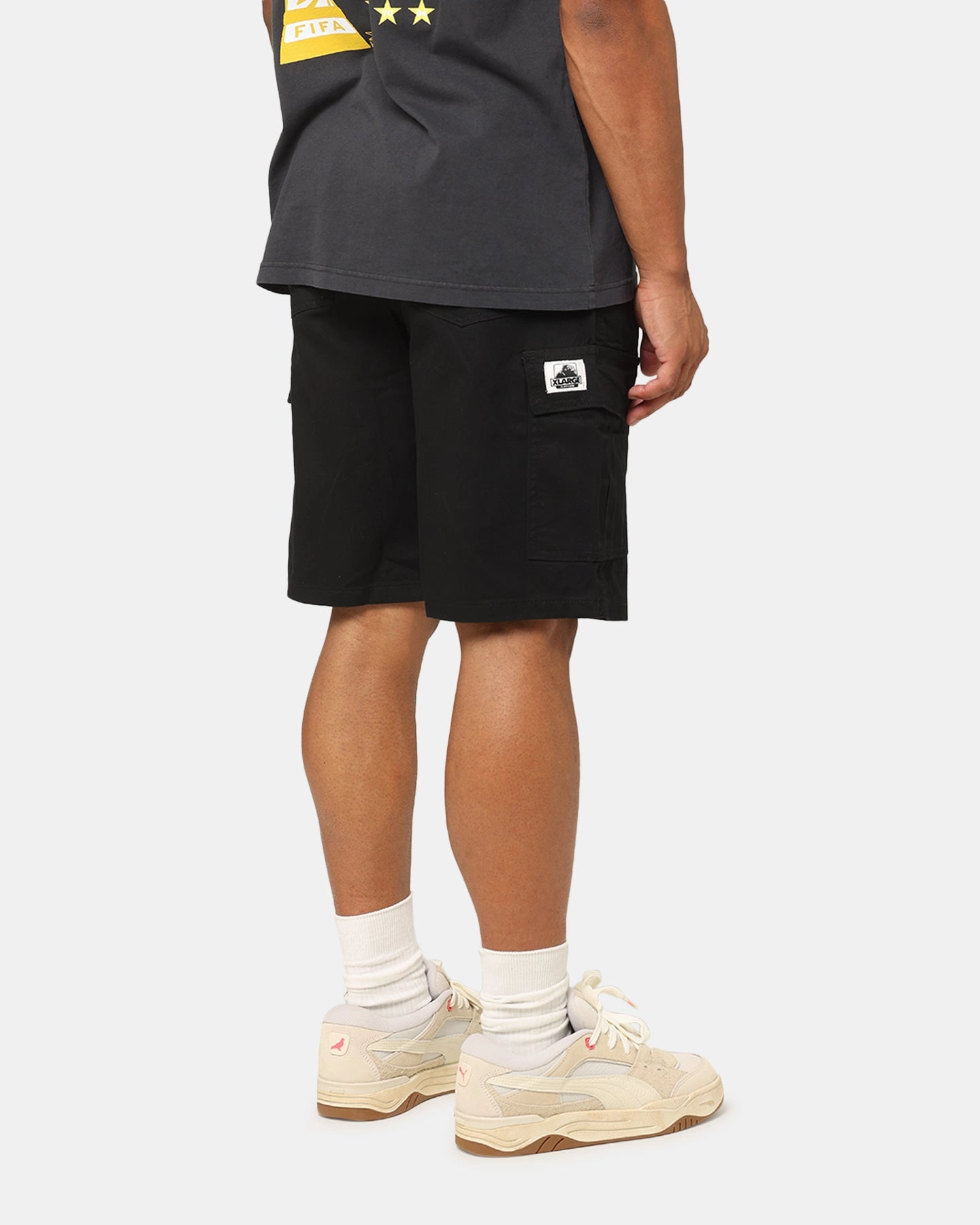 Abrasion Resistant Surface Multi Pocket Functionality X-Large 91 Cargo Shorts Black