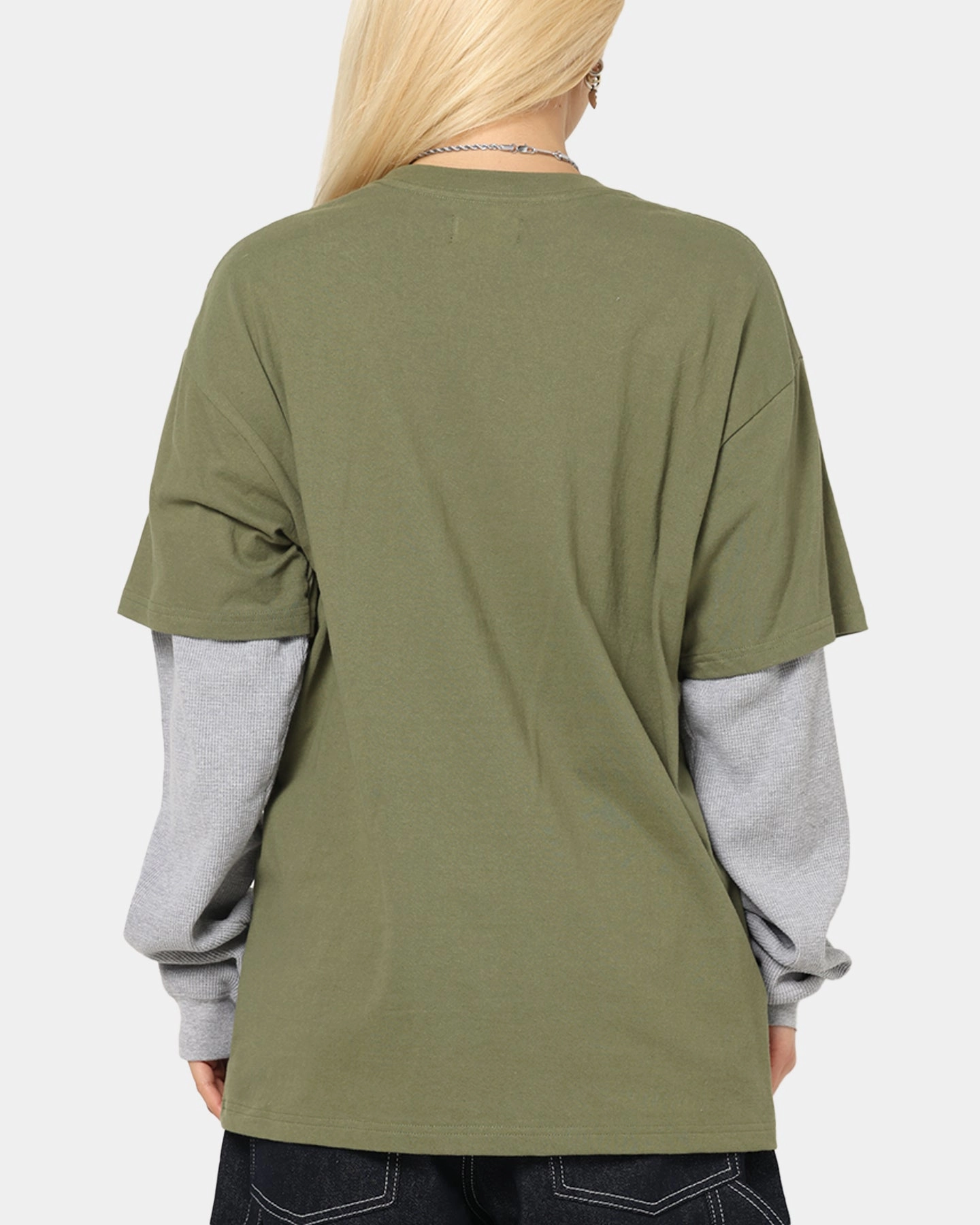 SoftenedTexturedWeave Timeless Wear X-Large 91 Double Layer T-Shirt Pigment Olive