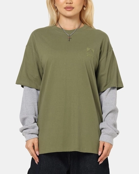 Breathable Fit Casual All-Day X-Large 91 Double Layer T-Shirt Pigment Olive