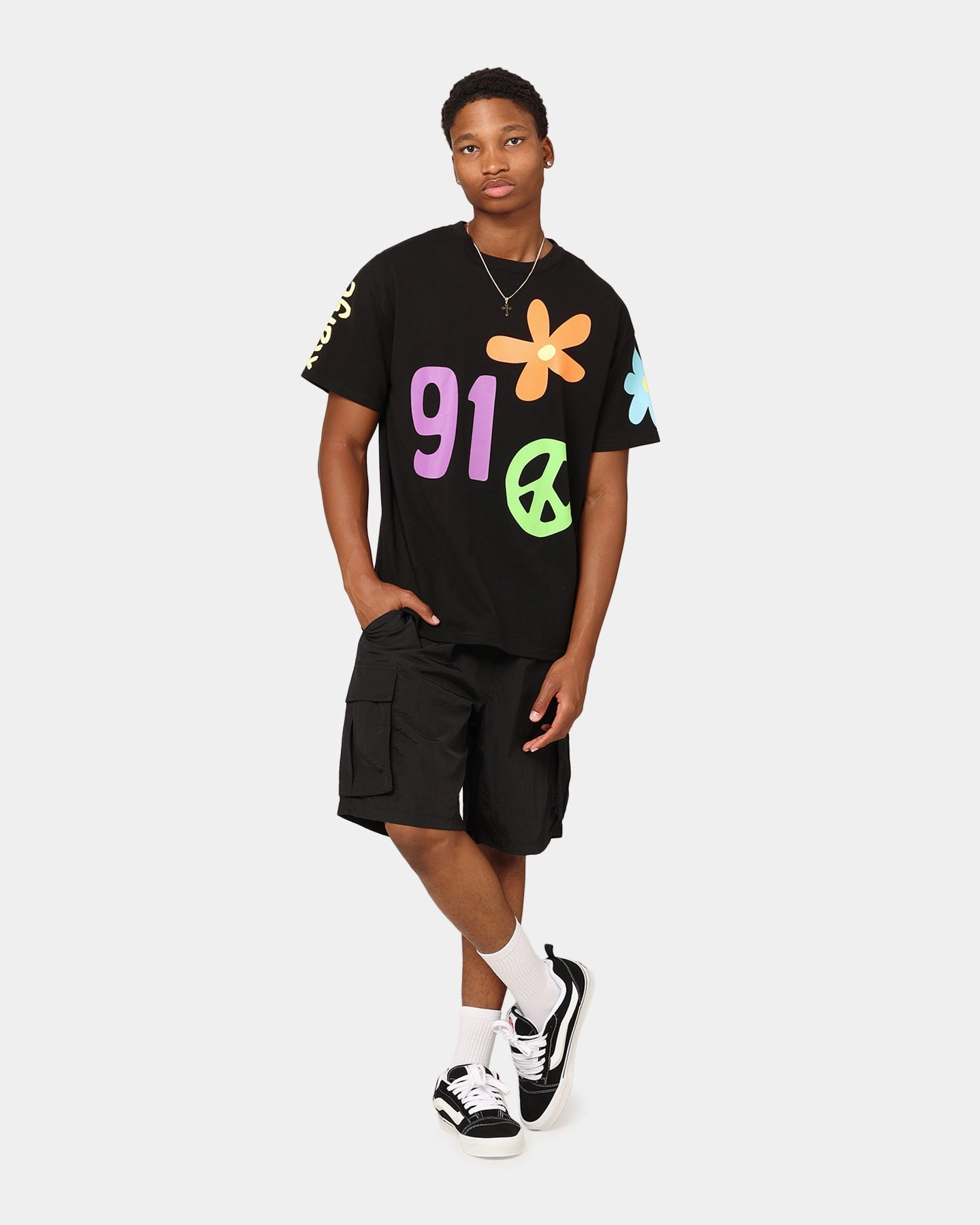 X-Large 91 Nylon Cargo Shorts Black Fresh Day