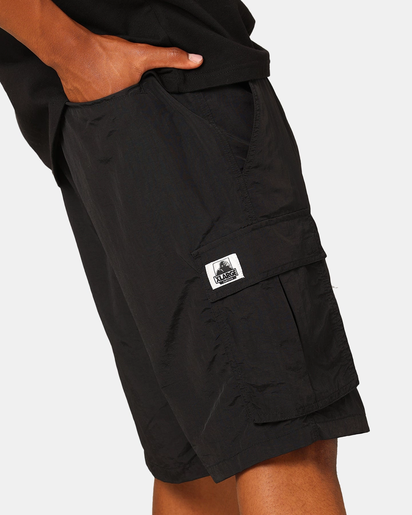 X-Large 91 Nylon Cargo Shorts Black Summer Fashion Workwear