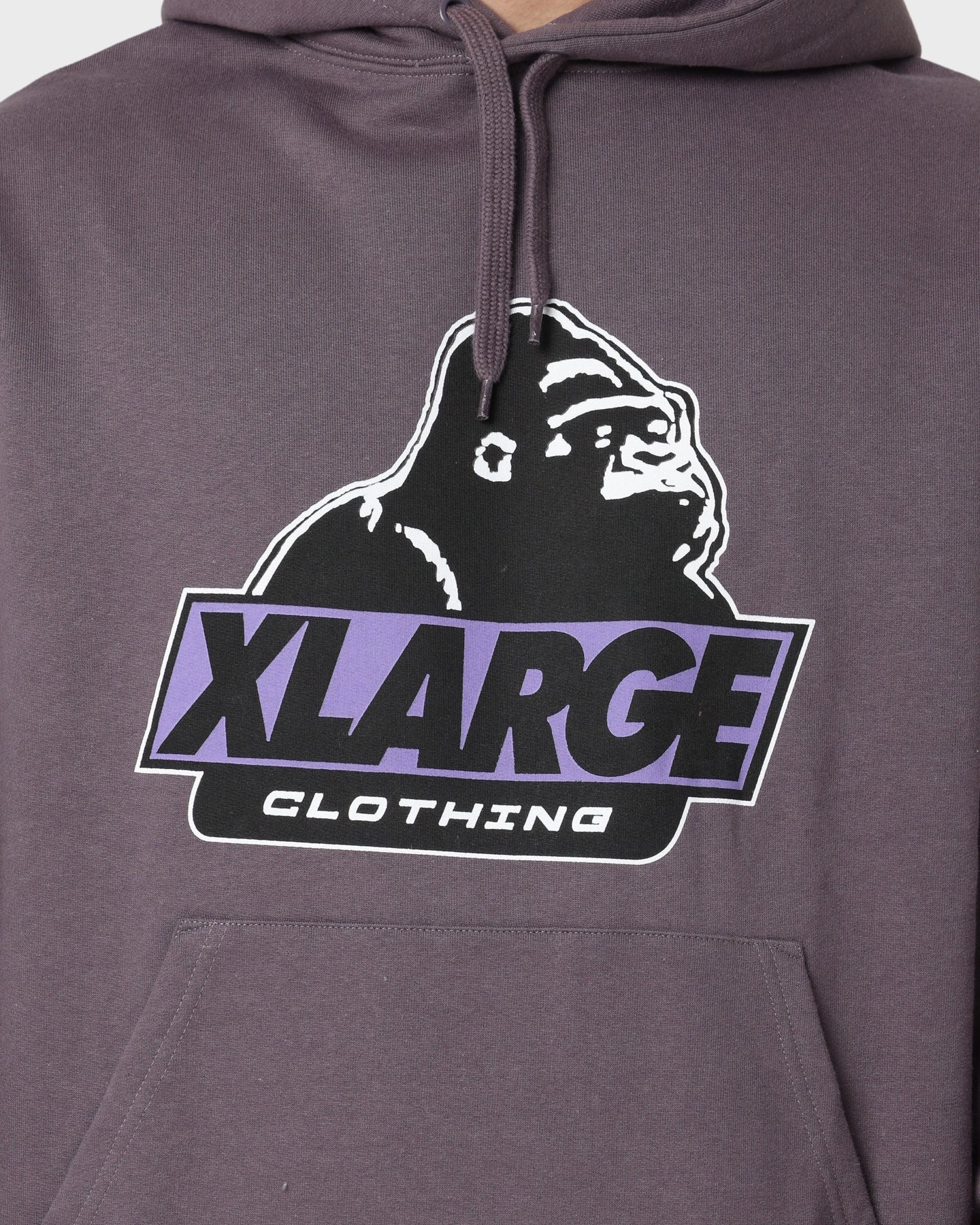 X-Large 91 Slanted Logo Hoodie Dark Mauve Fashionable