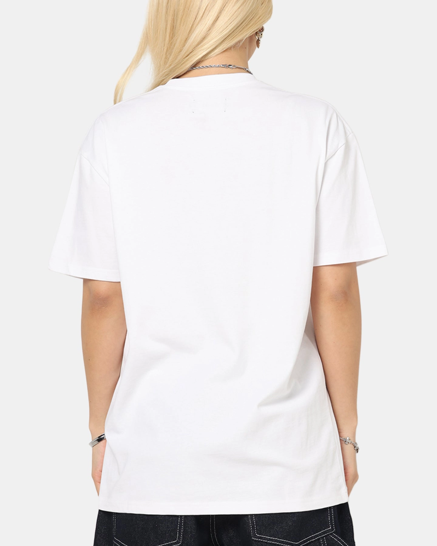 Comfy Layer Pocket Detailing X-Large Airbrush T-Shirt White