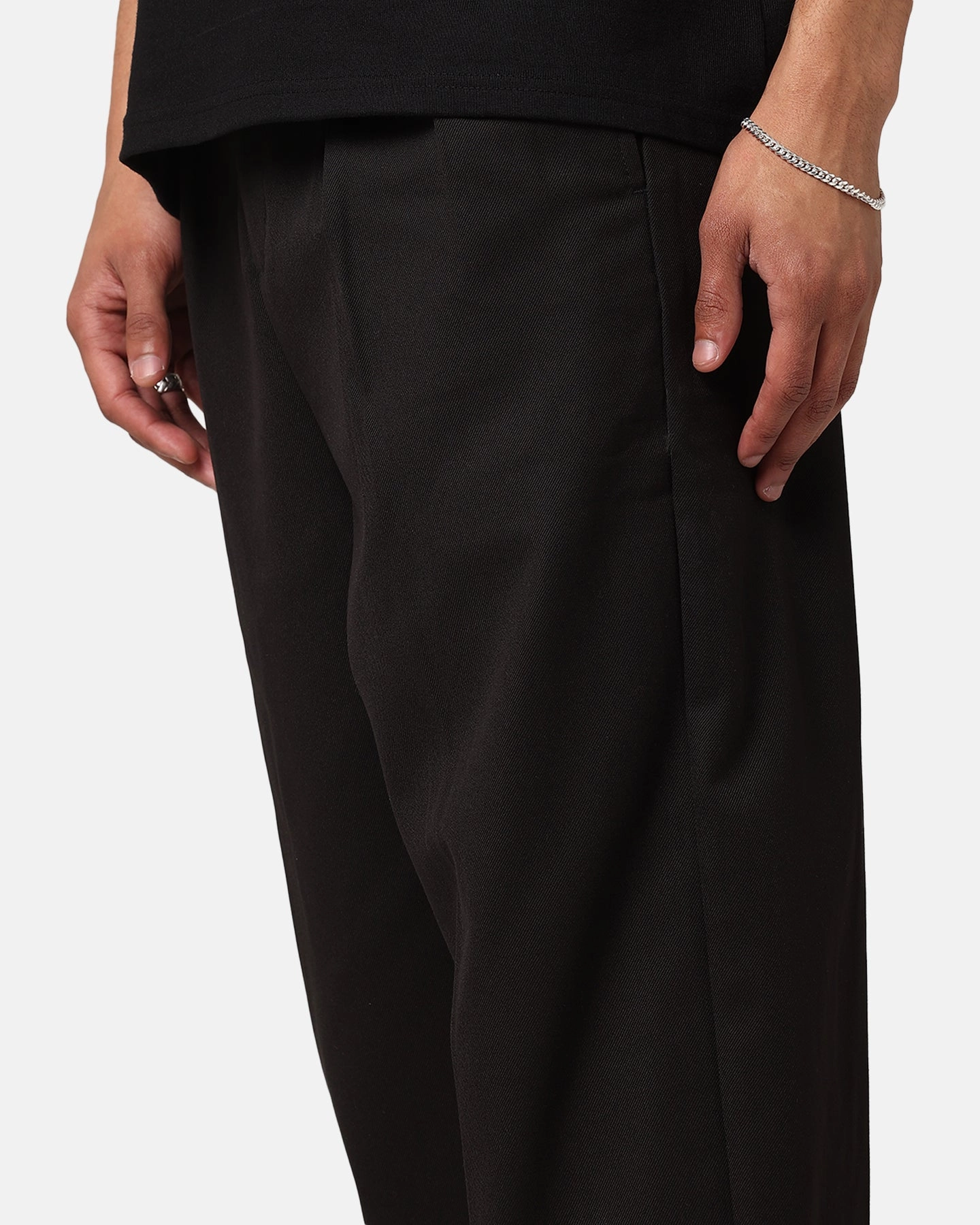Corduroy texture Anti Odor Treatment X-Large Amplify Pleated Trouser Black