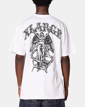 Anti Odor Technology Smooth Seam Technology X-Large Angel T-Shirt Solid White