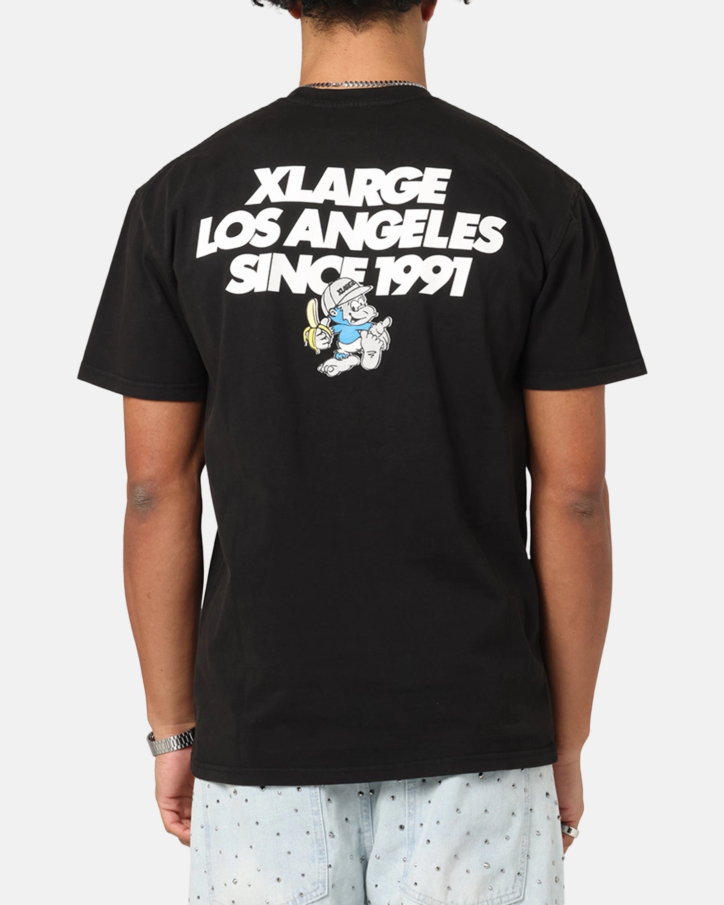 Solid color purity X-Large Banana 2.0 T-Shirt Pigment Black