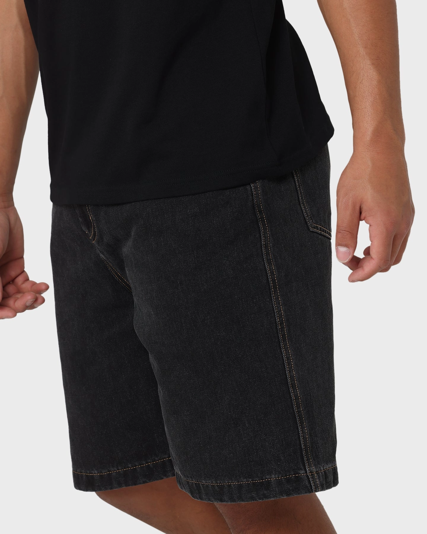 X-Large Bull Denim 91 Shorts Washed Black Water resistant coating