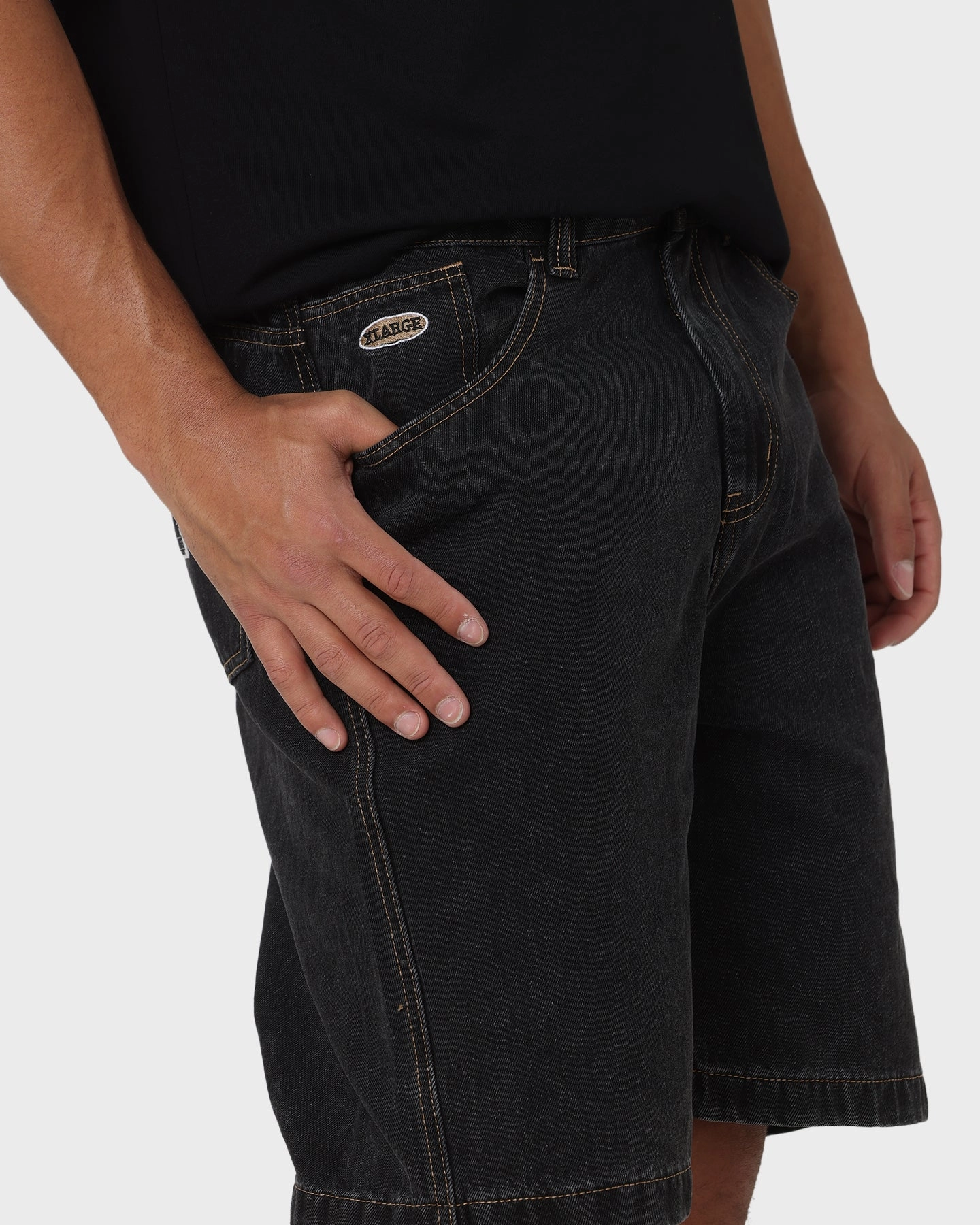 X-Large Bull Denim 91 Shorts Washed Black Relax Fit