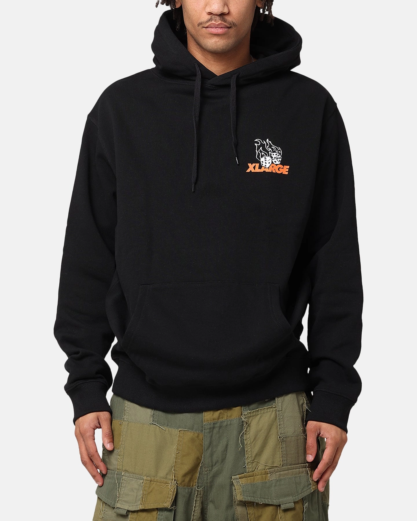 Ring Software X-Large Fire Dice Hoodie Solid Black