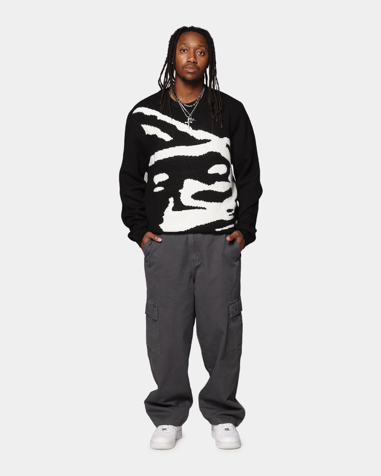 X-Large Gorilla Knit Sweater Black quick dry