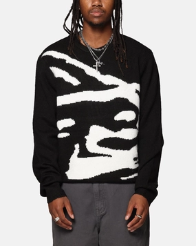 Ultra Soft Brushed Interior Thermoplastic Elastomer Trim X-Large Gorilla Knit Sweater Black