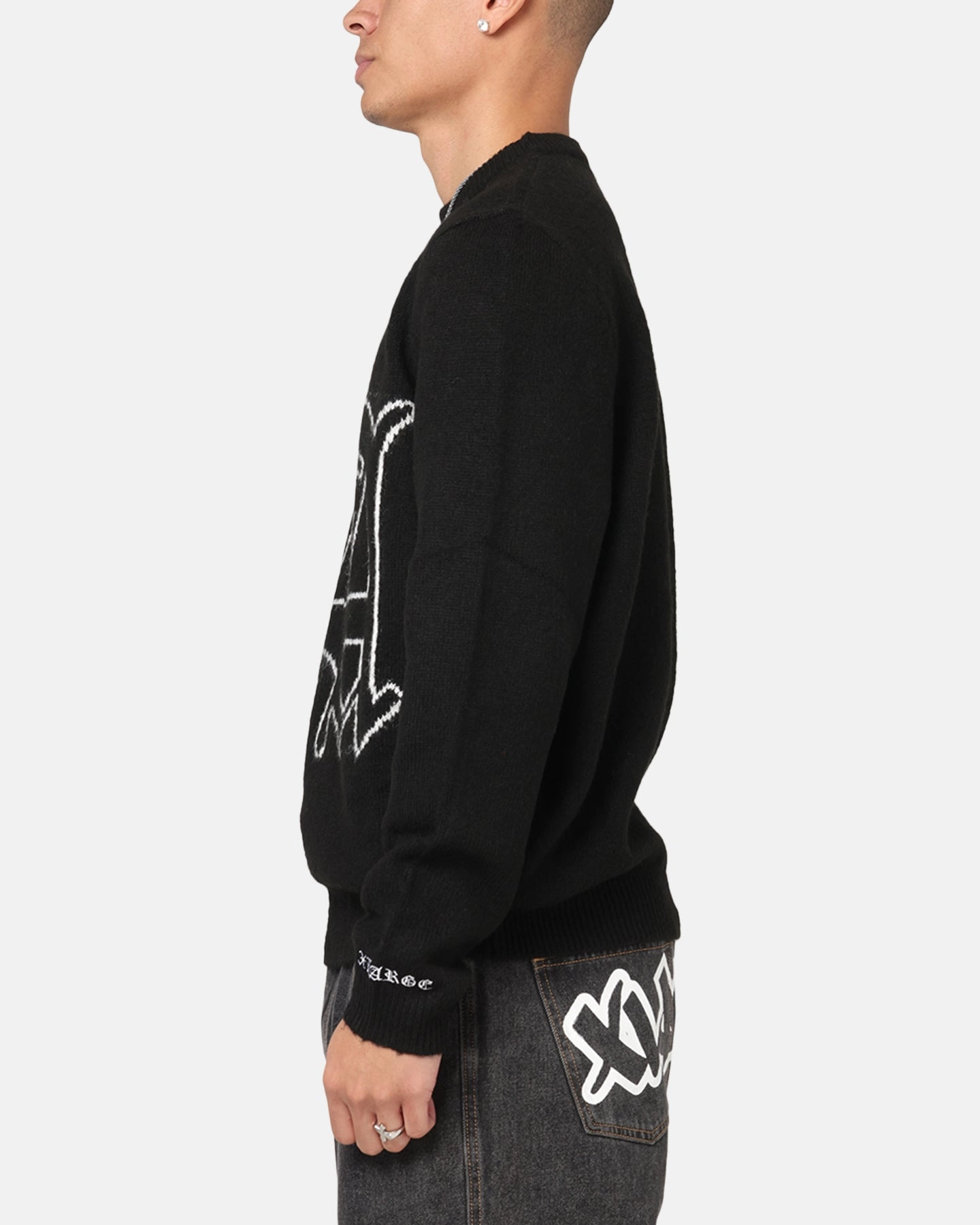 X-LARGE LA Knit Sweater Black Runway Inspired