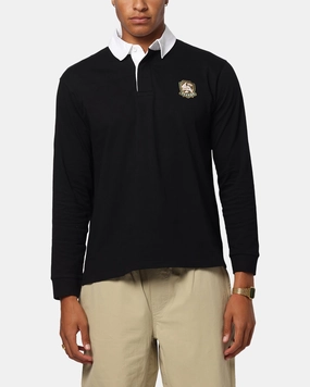 Eco Friendly Dye Smart Office X-Large LA Shield Rugby Polo Shirt Black