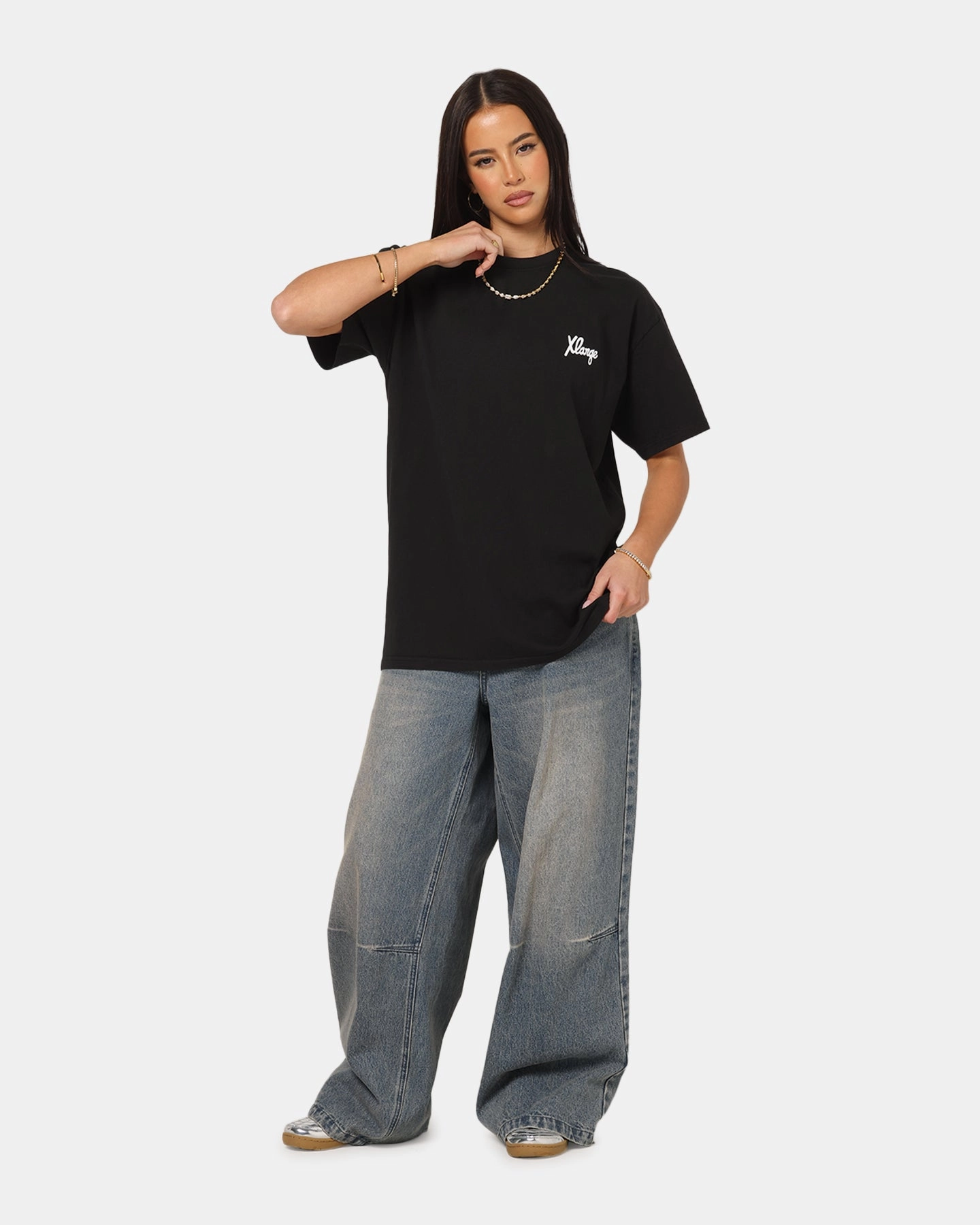 X-Large Lucky T-Shirt Pigment Black Bold Design