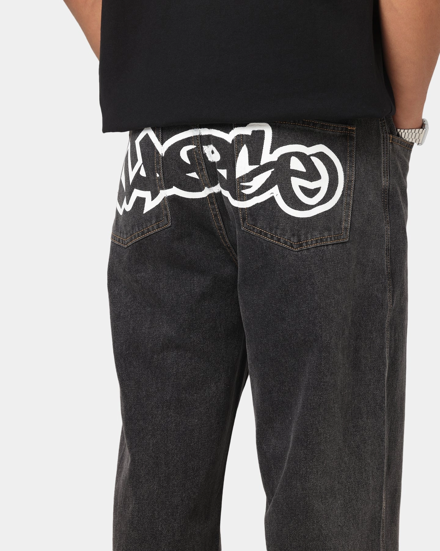 X-Large Mark Bull Denim 91 Pants Washed Black Simple Aesthetic