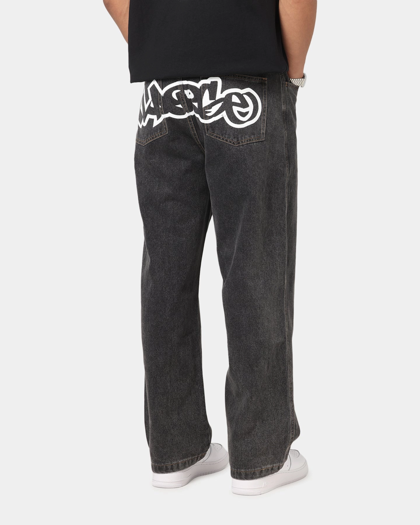 X-Large Mark Bull Denim 91 Pants Washed Black Evening Stroll Weekend Getaway