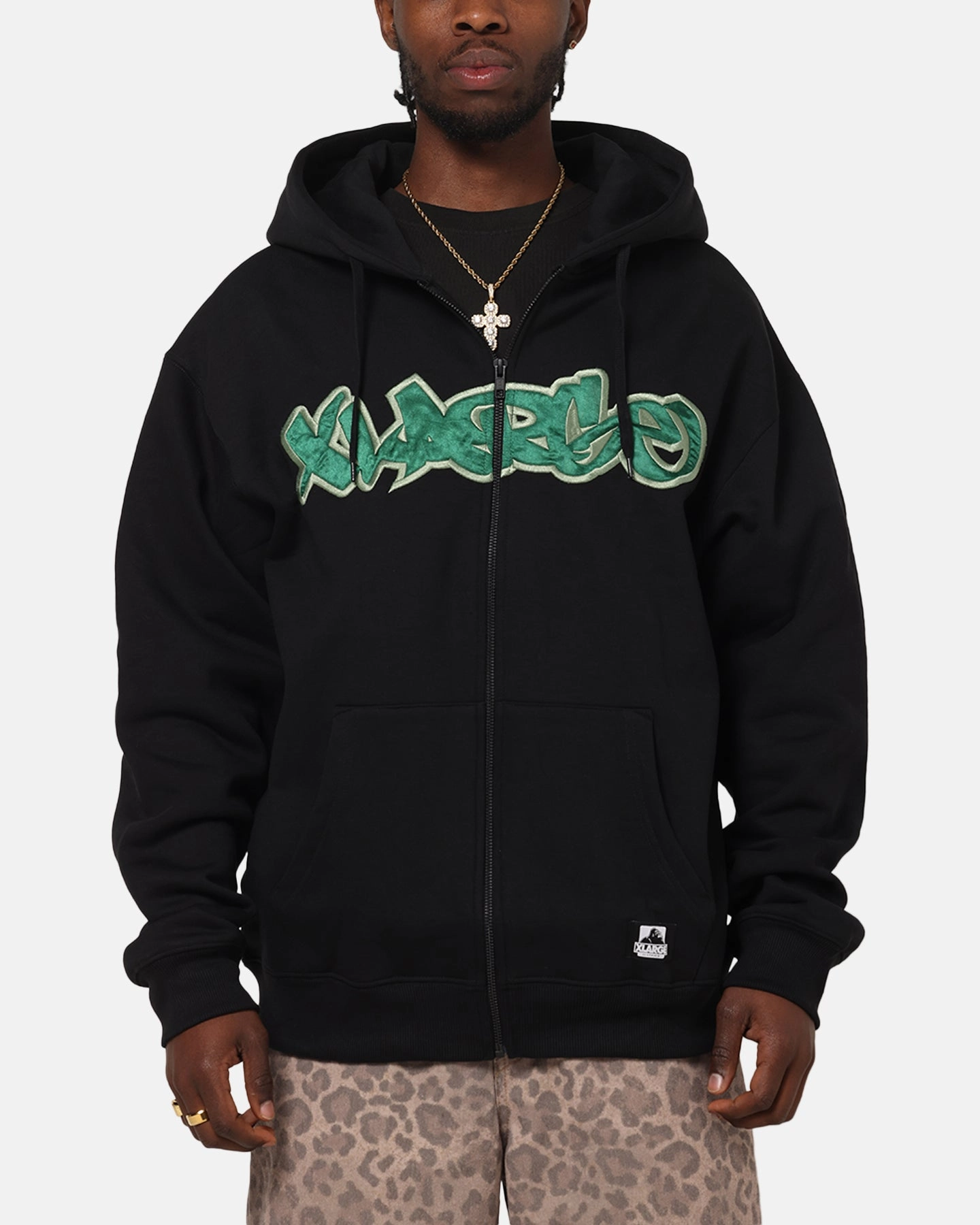 Travel Ready X-Large Mark Zip Through Hoodie Black
