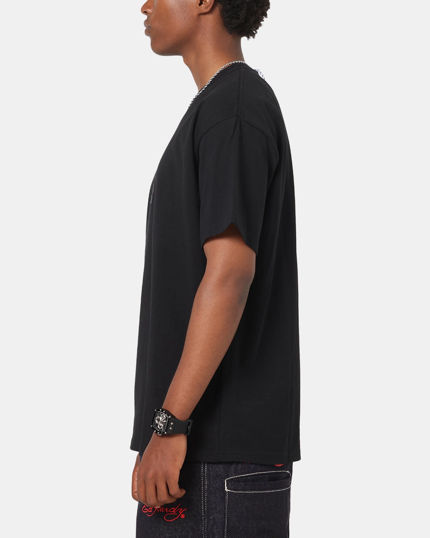 X-Large Off Leash T-Shirt Black Soft Touch Fabric Subtle Logo Placement