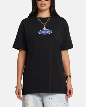 X-Large Oval Script T-Shirt Black Relaxed fit style