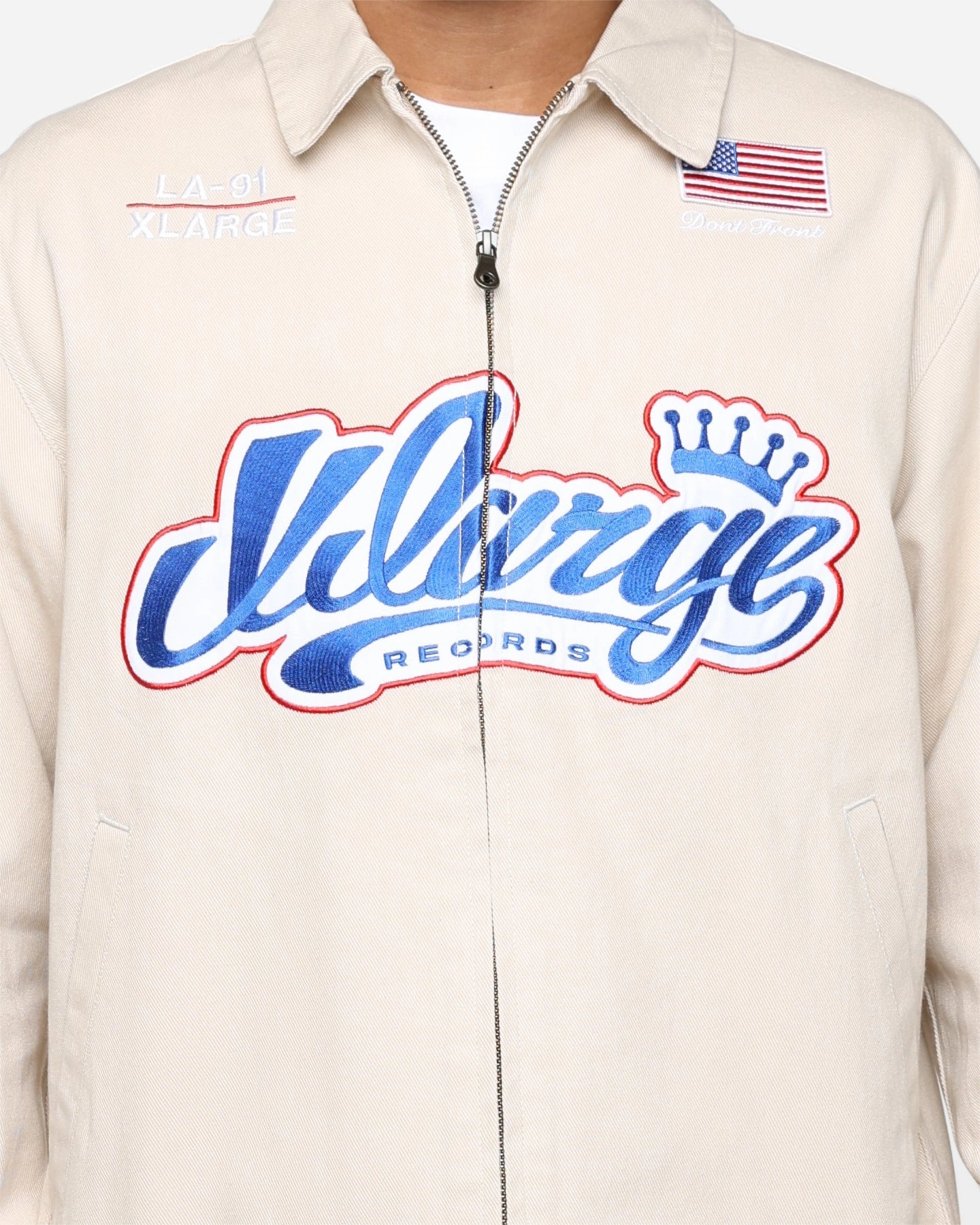 X-Large Records Work Jacket Beige NoiseReduced Closure System
