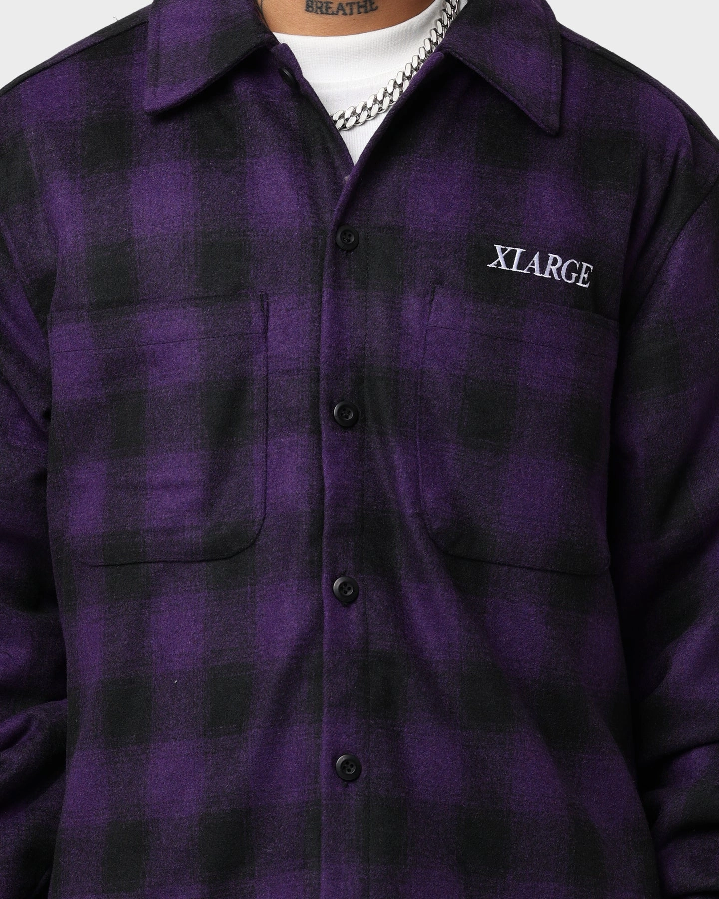 X-Large Rip Jacket Black/Purple Goggles