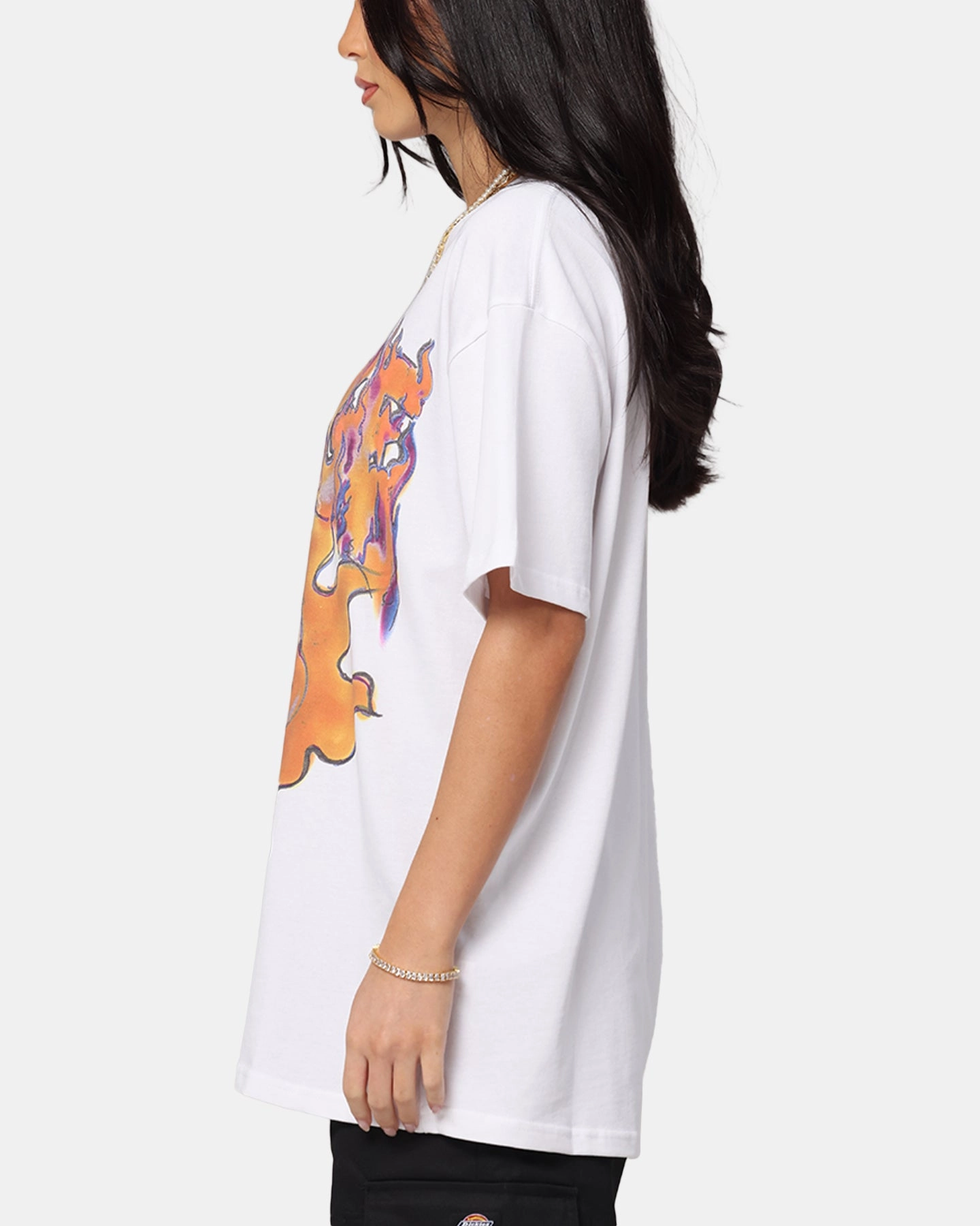 Outdoor Essentials X-Large XL Burning T-Shirt Solid White
