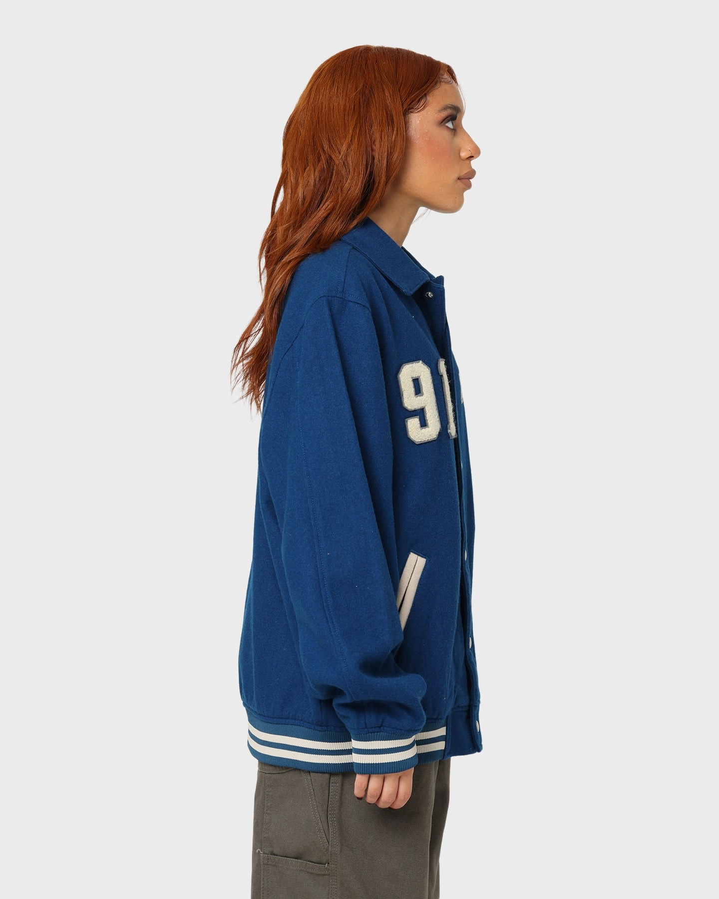 PreShrunk Cotton Blend XLARGE Varsity Club Jacket Navy