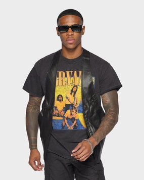 XXIII Aleph Vest Black Fedora Reflective Detailing