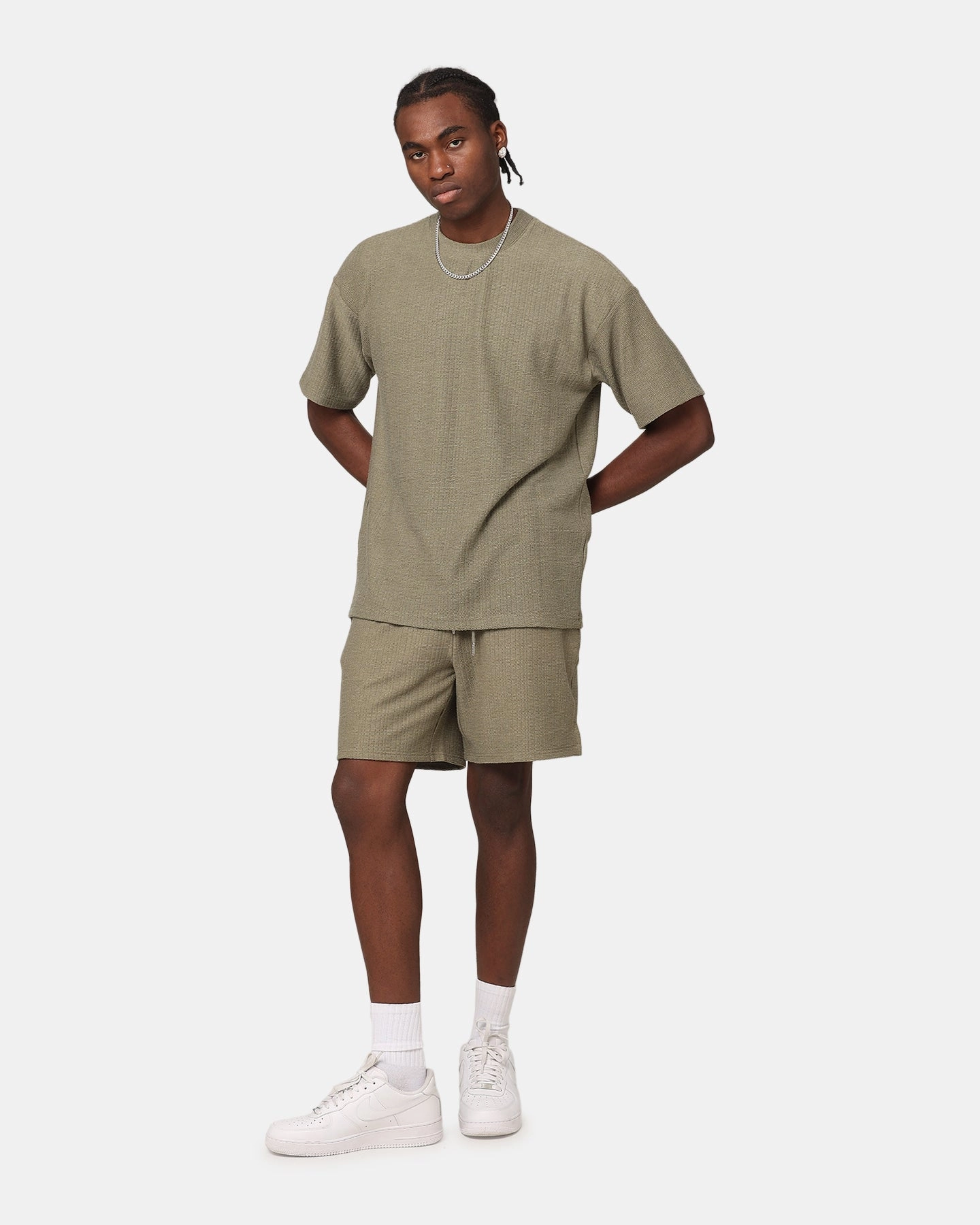 XXIII Andres T-Shirt Sage Green Stretch Fabric Technology Classic Smart
