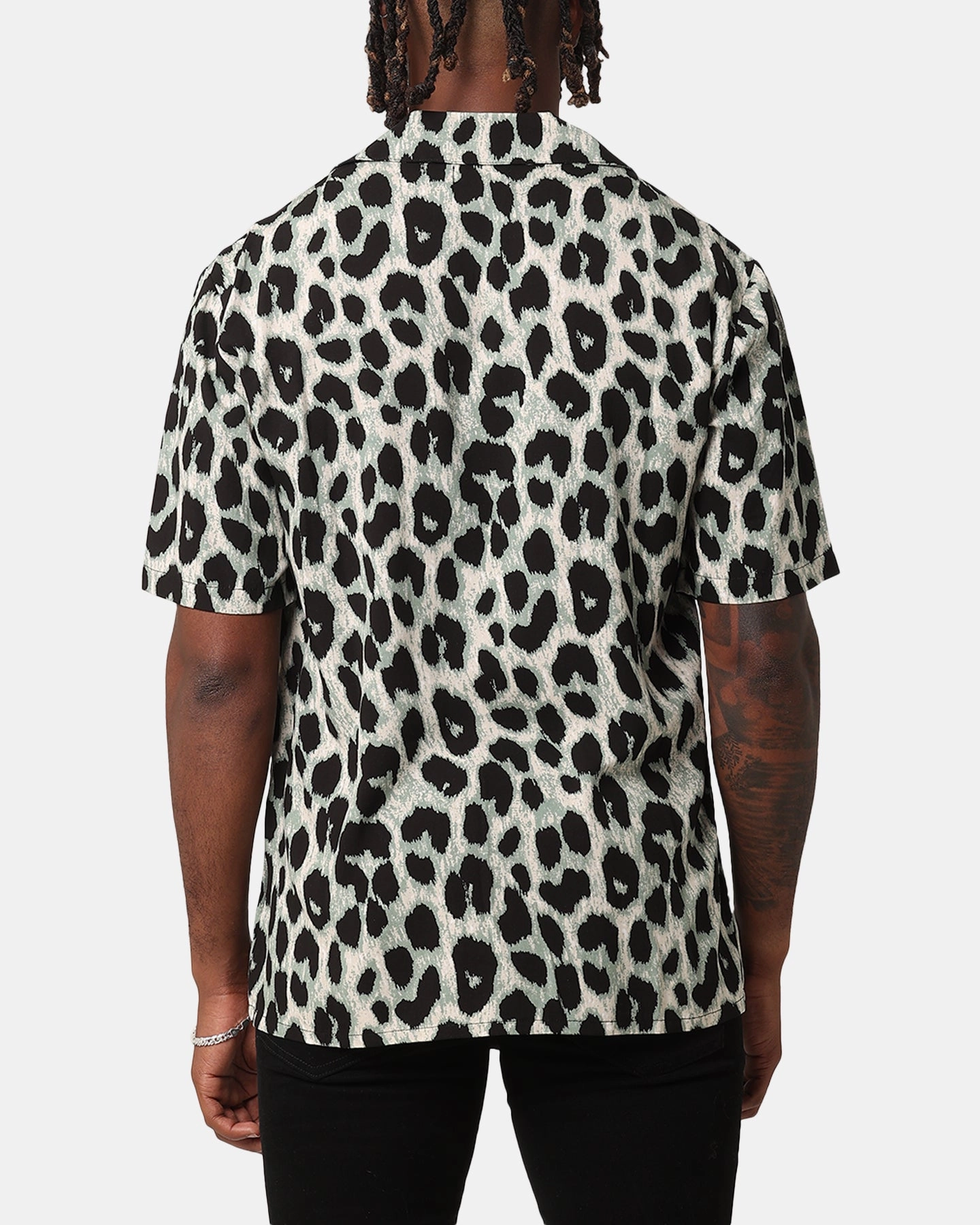 XXIII Animal Button Up Shirt Green Job Interview