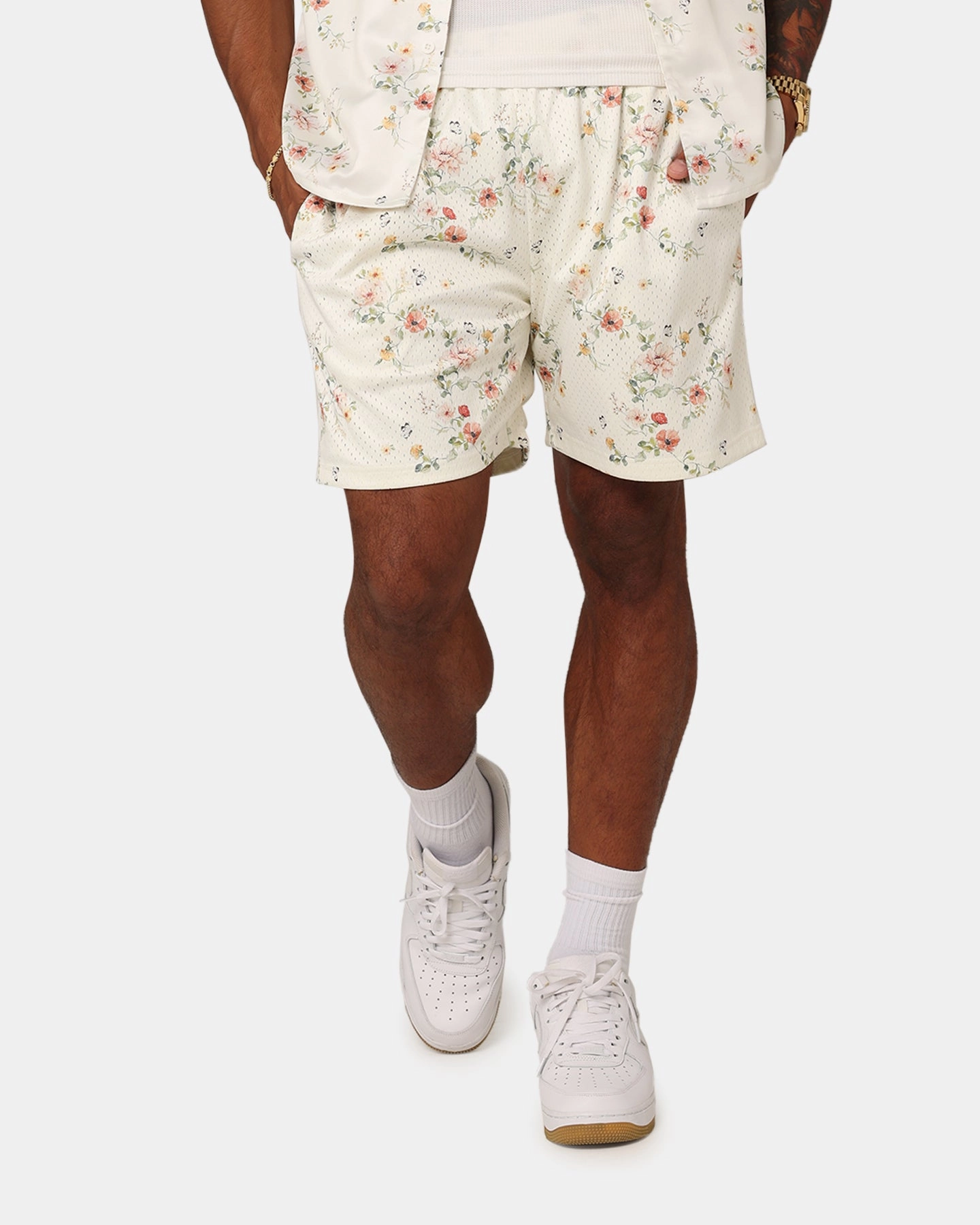 Beach Ready AntiOdorTreatment XXIII Anthony Mesh Shorts Cream/Red/White