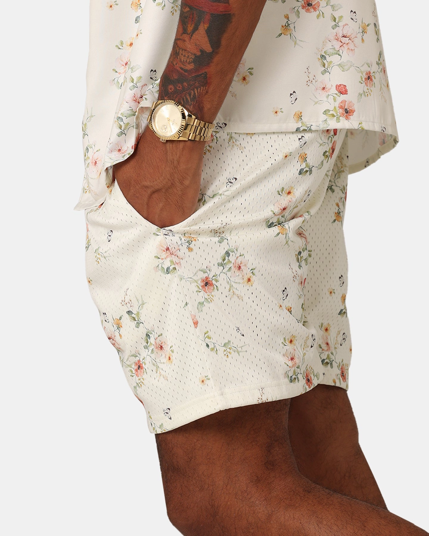 Eco-friendly Wedges XXIII Anthony Mesh Shorts Cream/Red/White