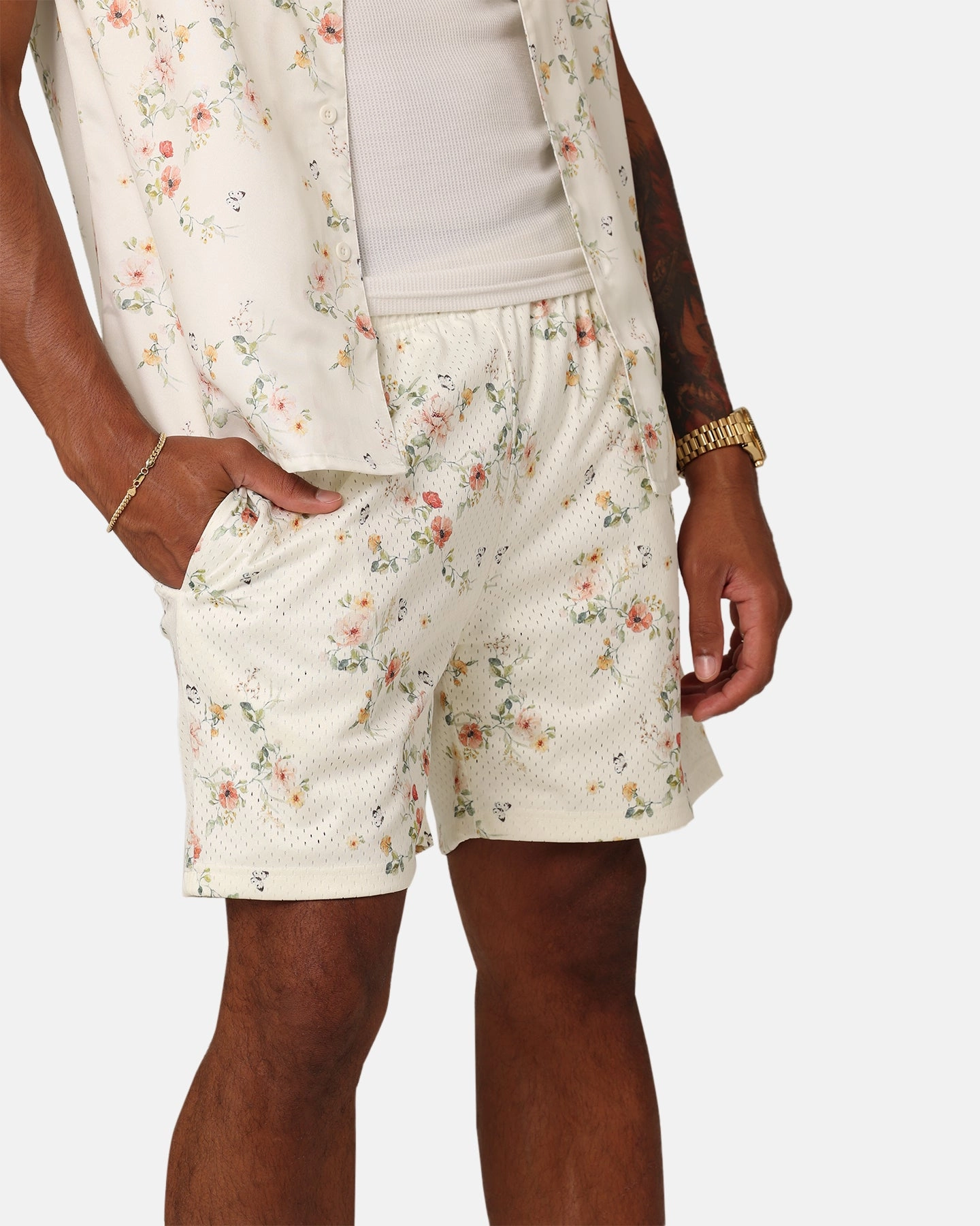 Cool Comfort XXIII Anthony Mesh Shorts Cream/Red/White