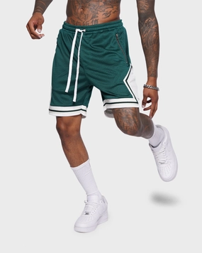XXIII Auden Basketball Shorts Forest Striped Design