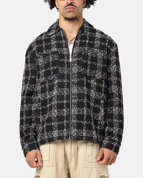 XXIII Boucle Tweed Zip Jacket Black/White Liability