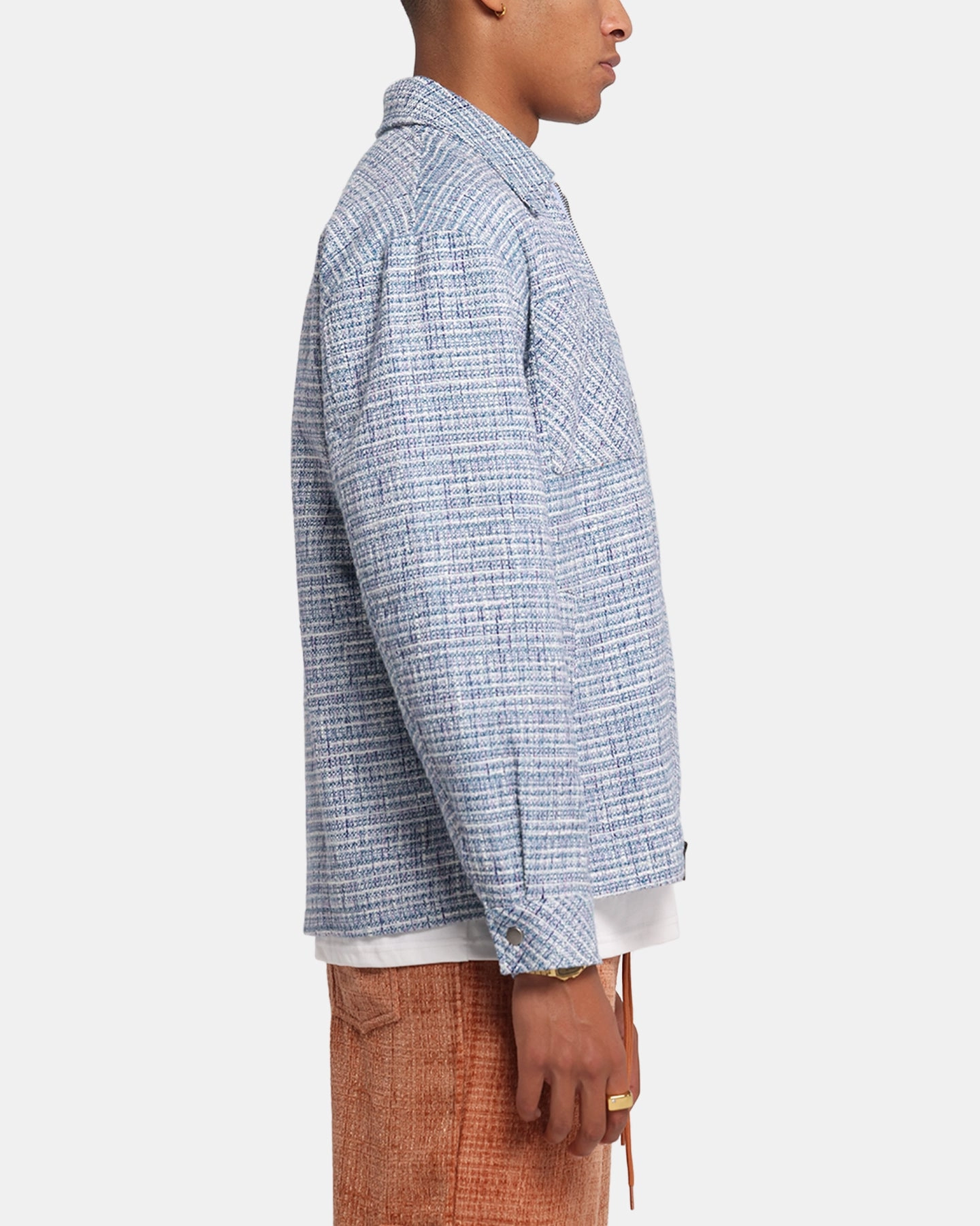 XXIII Boucle Tweed Zip Jacket Teal/Blue/Purple Love Street Cool