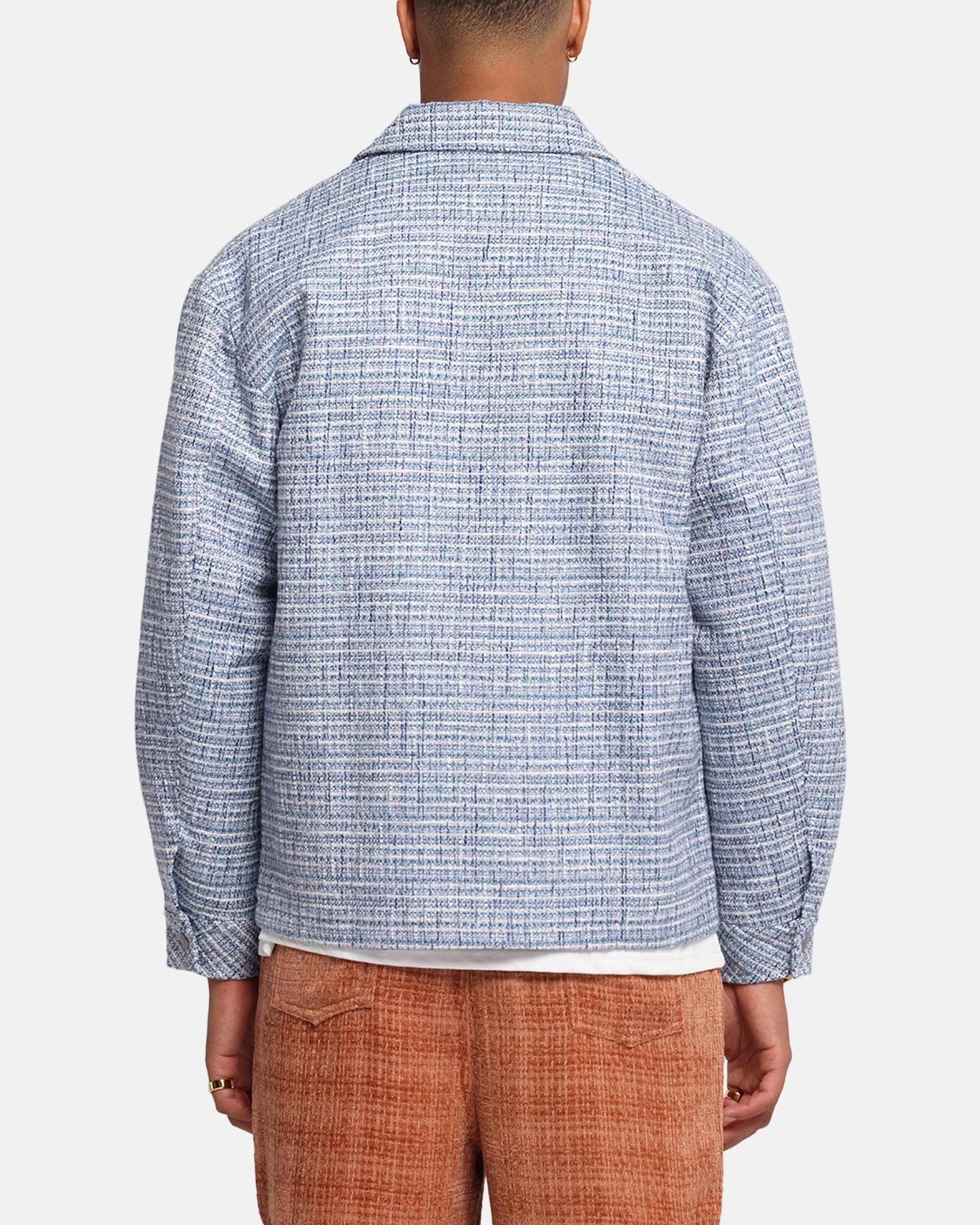 Vegan Option clearance XXIII Boucle Tweed Zip Jacket Teal/Blue/Purple