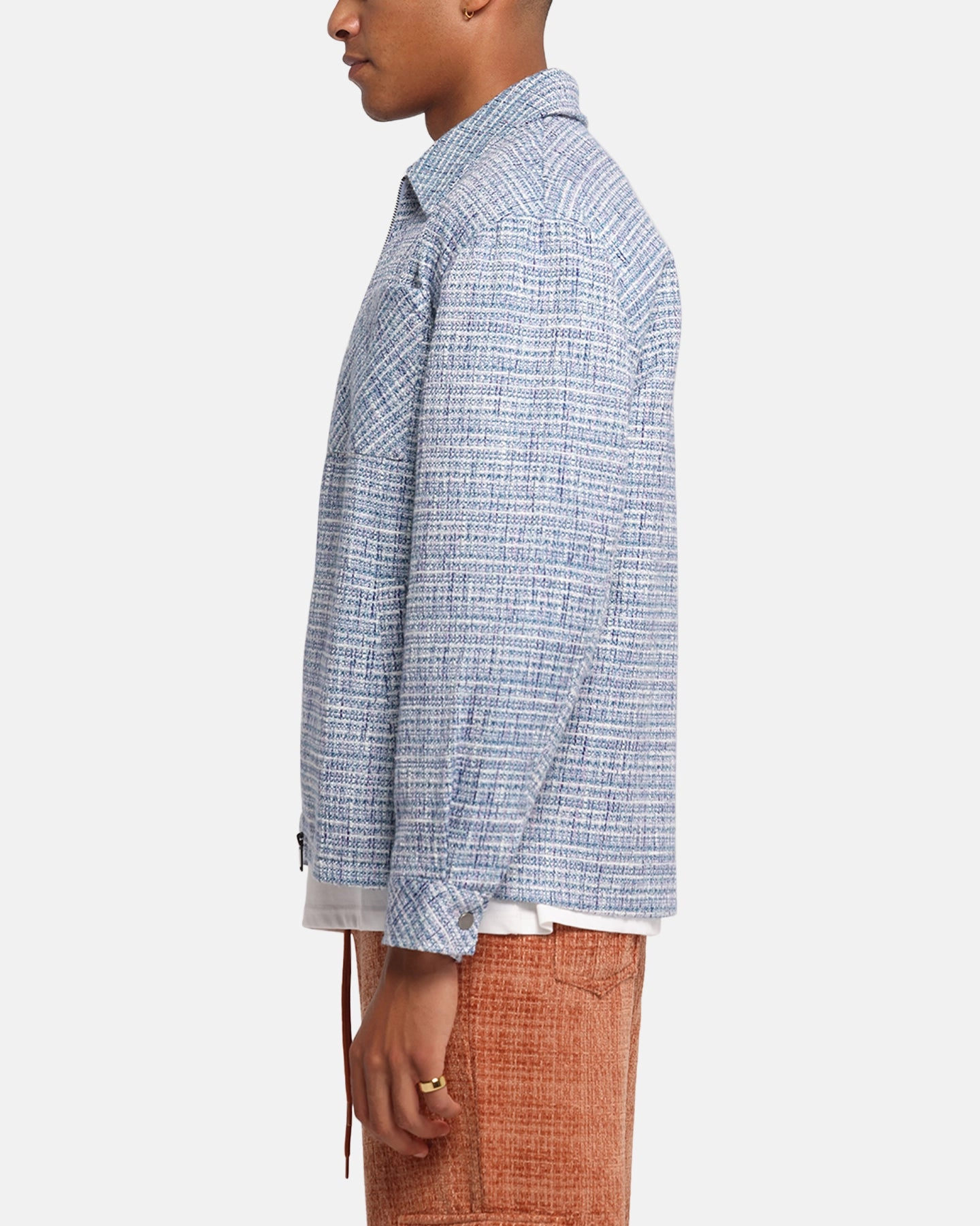 XXIII Boucle Tweed Zip Jacket Teal/Blue/Purple vintage