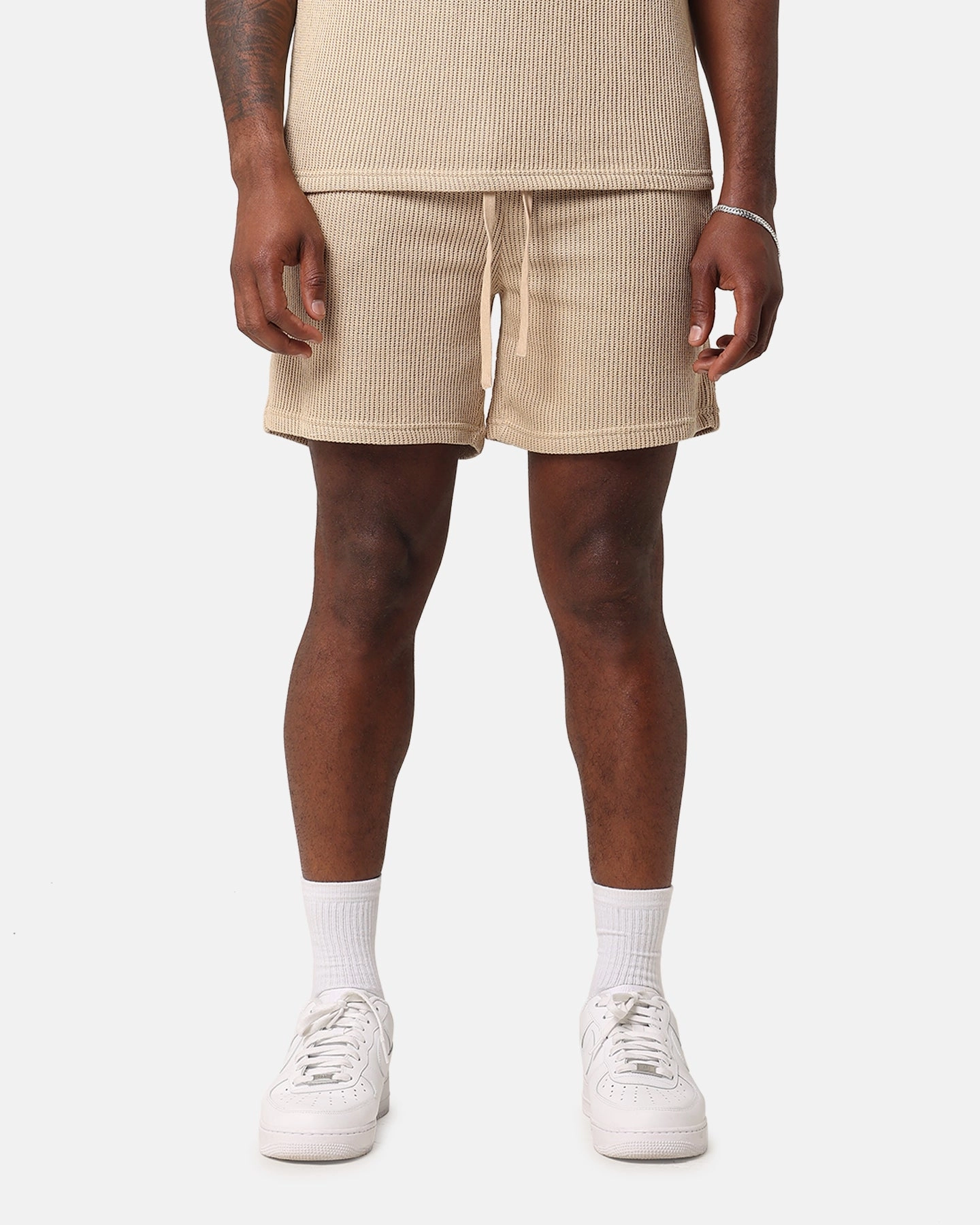XXIII Broad Knit Shorts Tan Modern Design Hypoallergenic Lining
