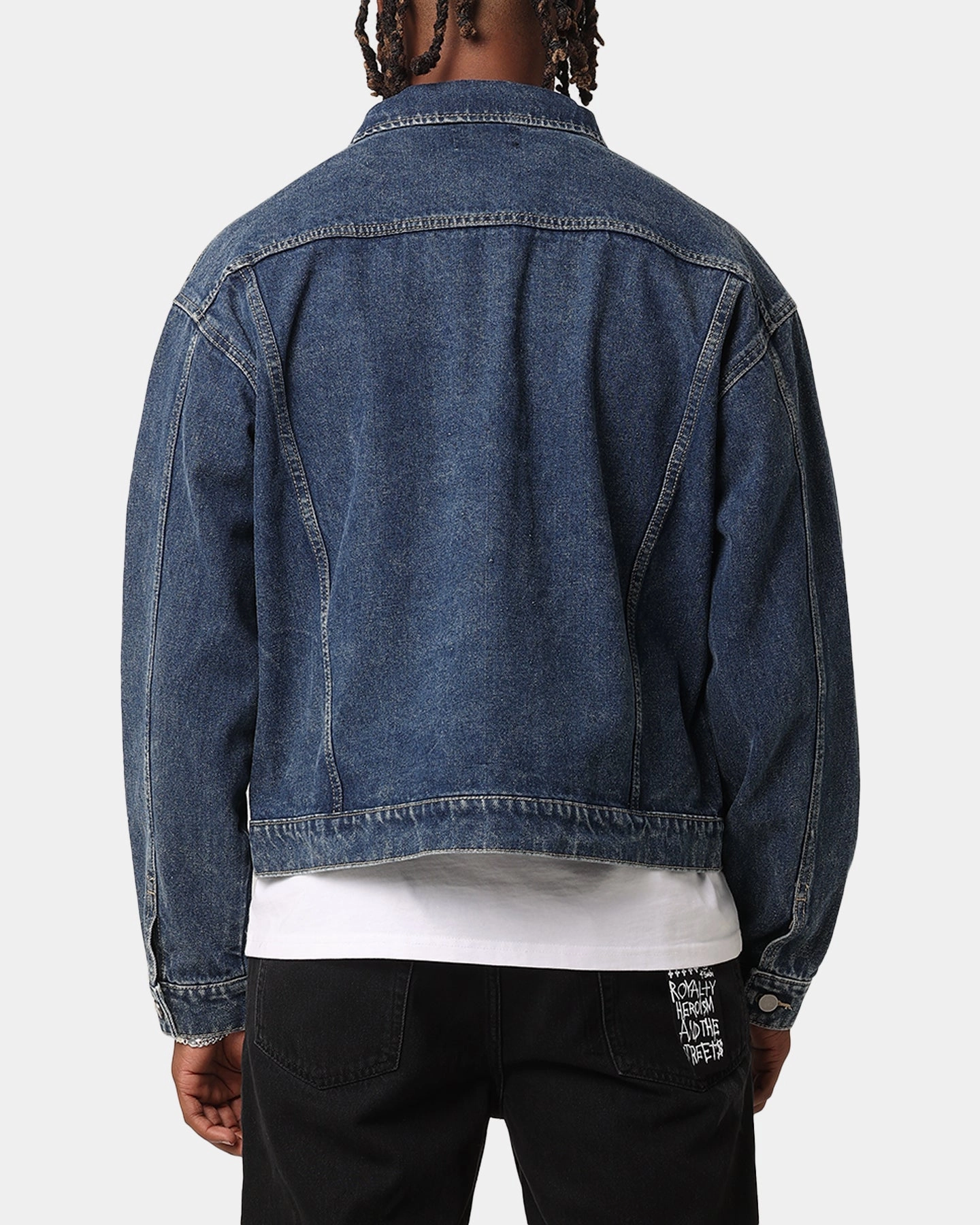 Reinforced Seams Light Reflective XXIII Classic Trucker Denim Jacket Mid Blue