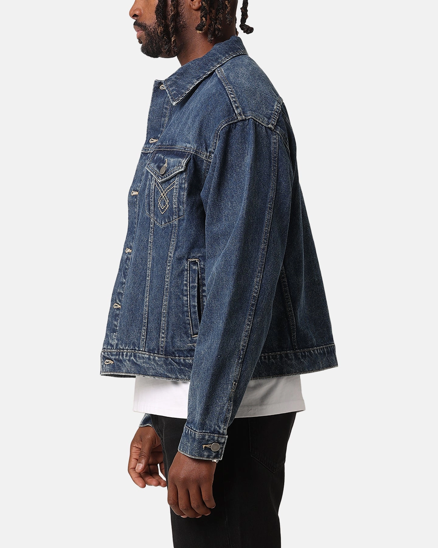 Thermal Insulation Layer XXIII Classic Trucker Denim Jacket Mid Blue