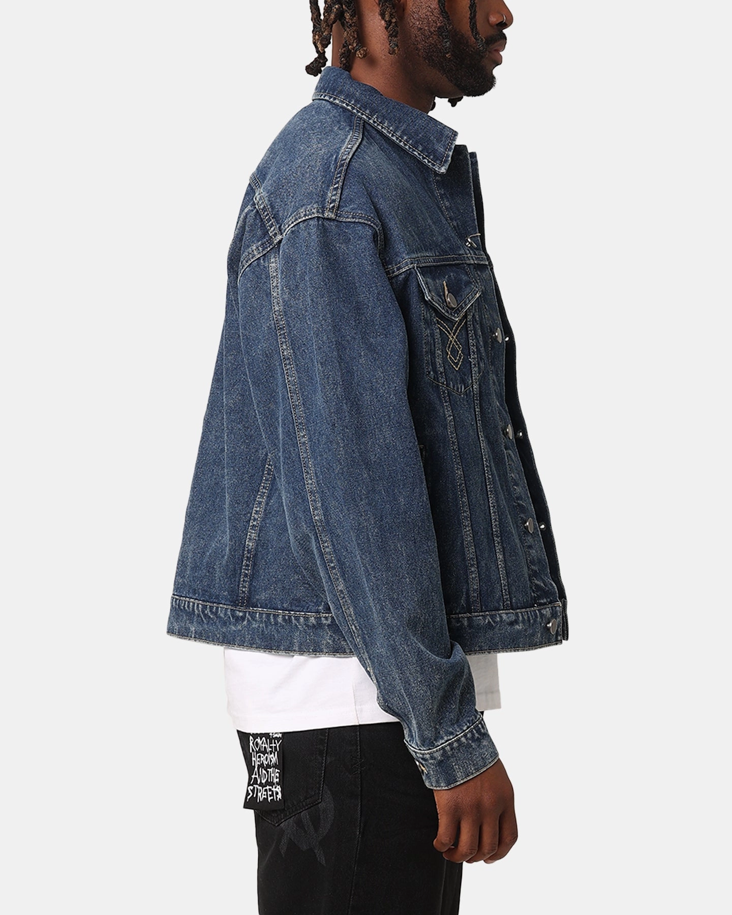 XXIII Classic Trucker Denim Jacket Mid Blue wedding ceremony Cap