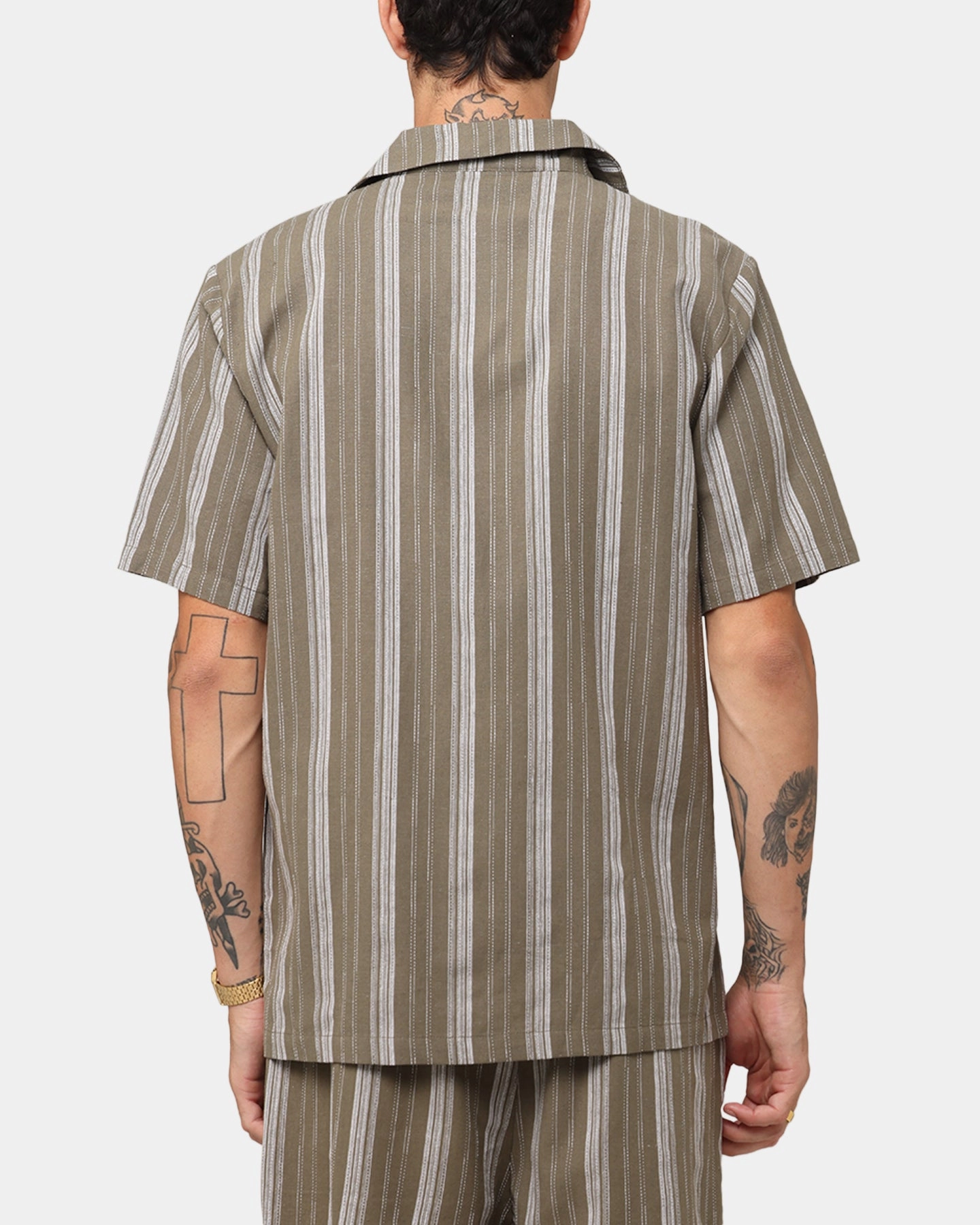 Summer Camp XXIII Condesa Linen Button Up Shirt Olive