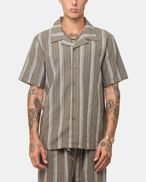 XXIII Condesa Linen Button Up Shirt Olive Sophisticated Elegance